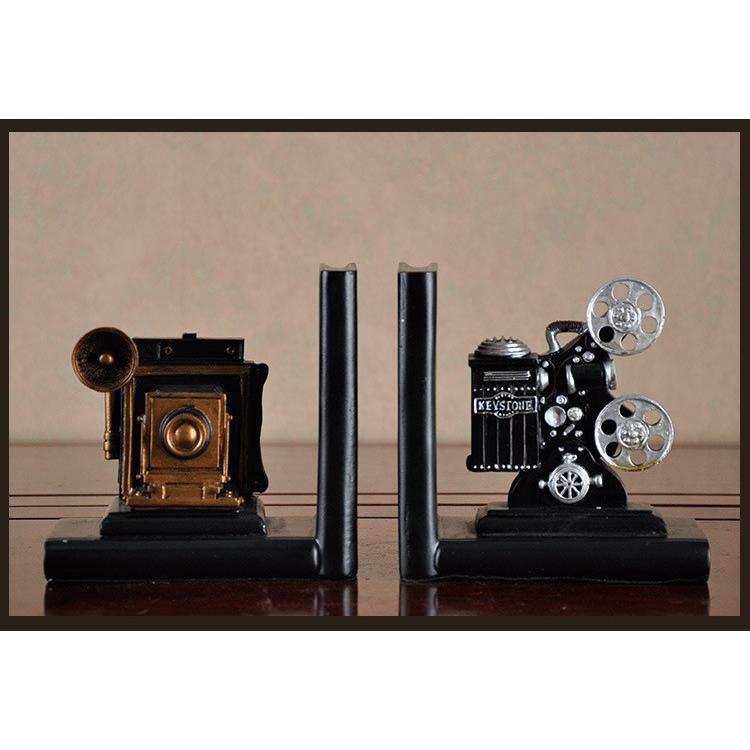 カメラブック ブックエンド レトロ スタディルーム 書棚 オフィス プチ