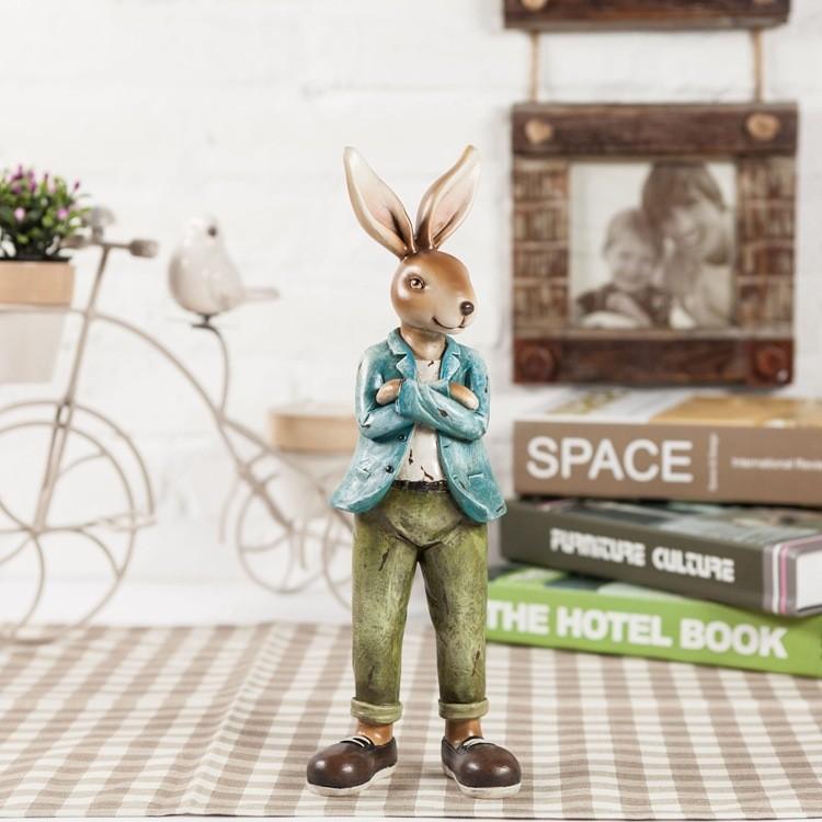 アイデア変遷結婚プレゼント北欧現代簡約応接間寝室兎置物収納置物装飾