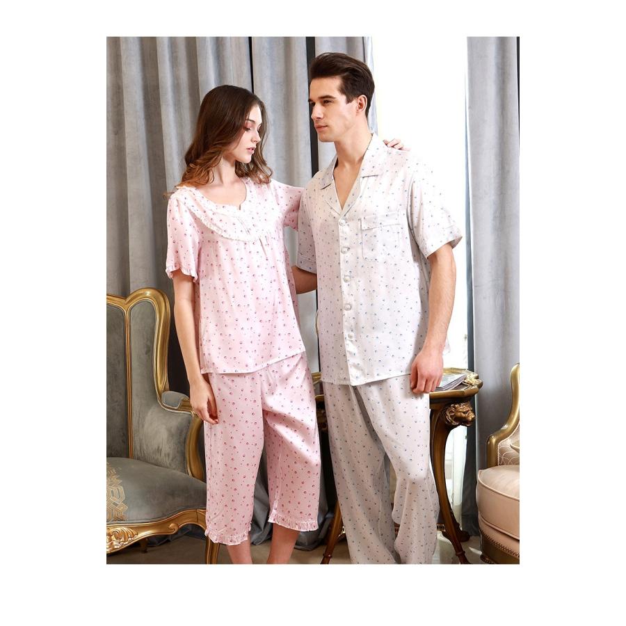 送料無料 ペアパジャマ カップル パジャマ 天然家蚕シルク100 生地 シルクパジャマ レディースパジャマ 男女ペア 最高級天然正絹100 プレゼント最高 ｗ１ 国際ブランド Talentoindustrial Com