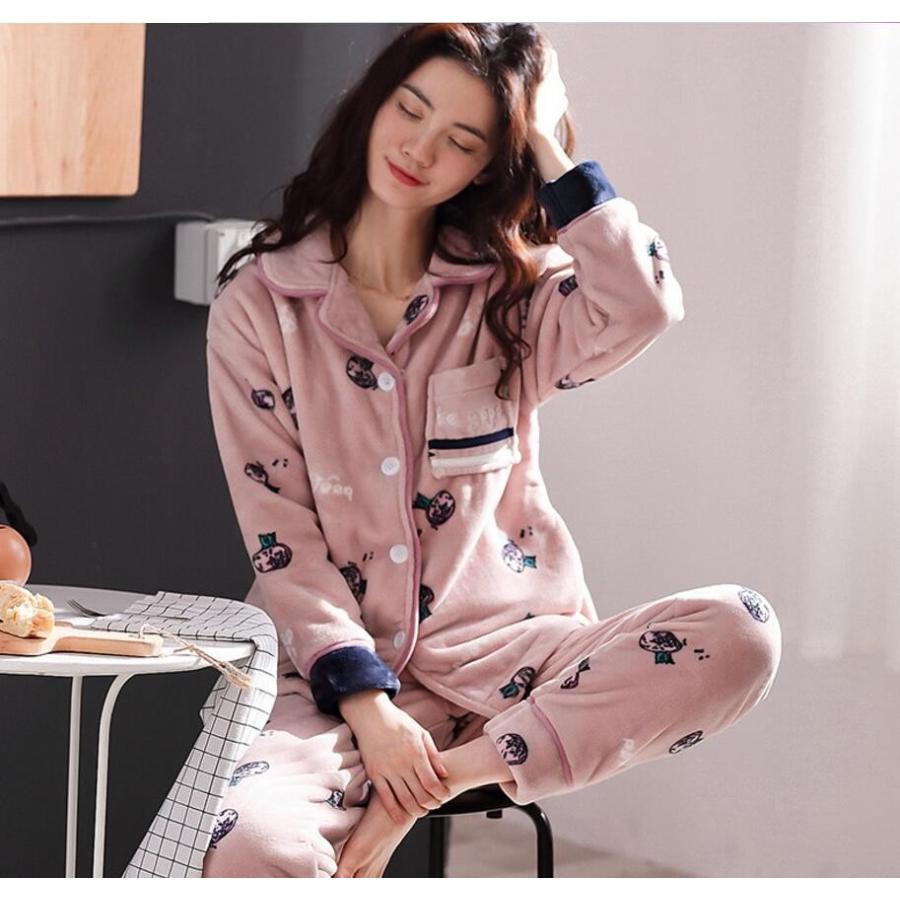 在庫限りセール パジャマ レディース ルームウェア モコモコ 冬秋用 部屋着 レディース あったか 暖かい ギフト プレゼント お祝い Sa228 のオシャレな Www Yalaphone Com