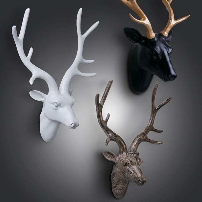 壁飾り 壁掛けオブジェ インテリア シカ リビング 玄関 アニマルヘッド