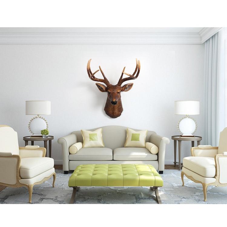 壁飾り 壁掛けオブジェ インテリア シカ リビング 玄関 アニマルヘッド