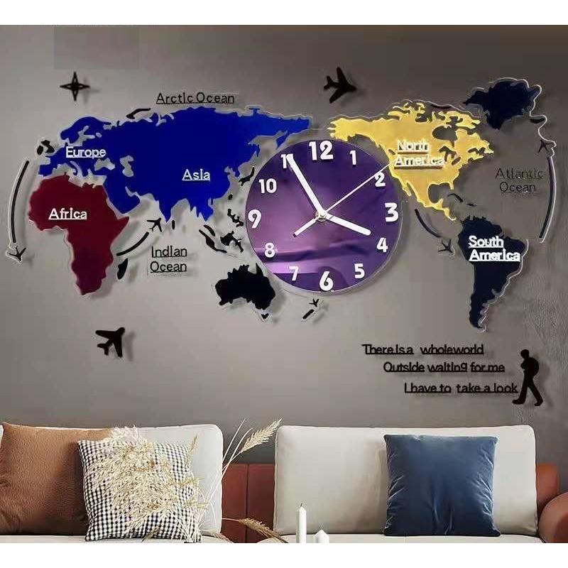 ランキングや新製品 壁掛け時計 世界地図の壁掛け時計 世界地図 音無し 国内発売 新デザイン 会社用時計 店舗用壁時計 リビング壁飾り 壁時計 掛け時計 壁掛け時計 サイズ サイズ 4 1cmｘ58cm Panero Shop