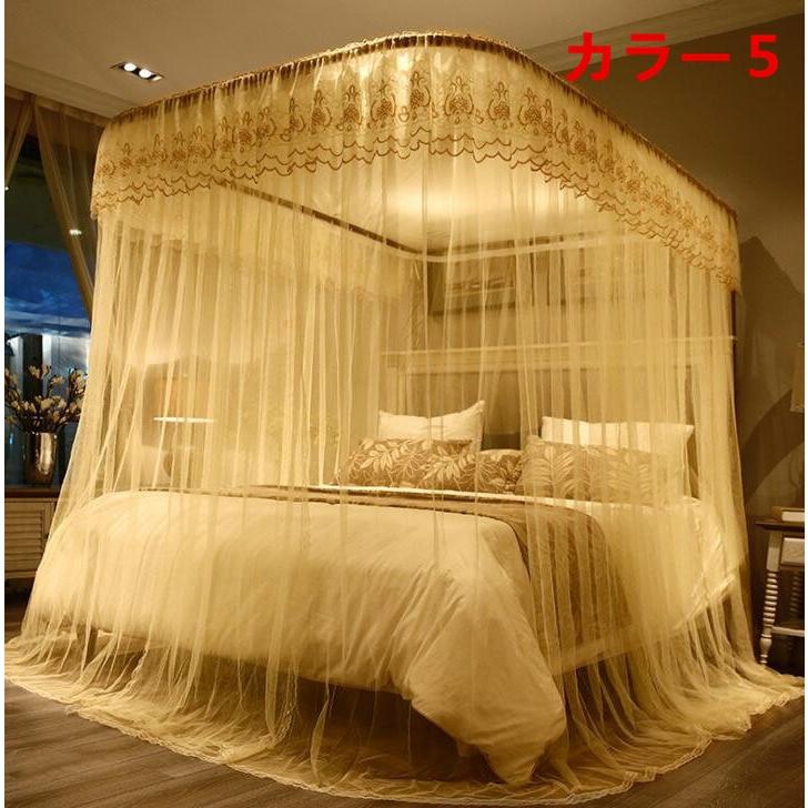 蚊帳 かや カーテン カヤ 薄い蚊帳 欧風 シングル ダブル クィーン
