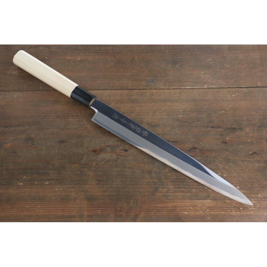 鏡面 孝行 孝行 青ニ鋼 牛刀 鏡面 堺 清助刃物 柳刃包丁 360mm