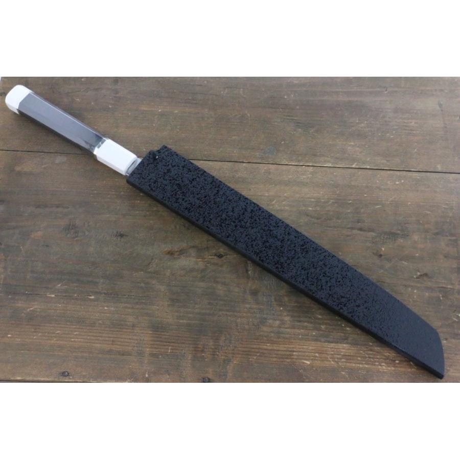 堺 孝行 銀龍 本焼 スウェーデン鋼 鏡面仕上げ 先丸柳刃包丁 300mm