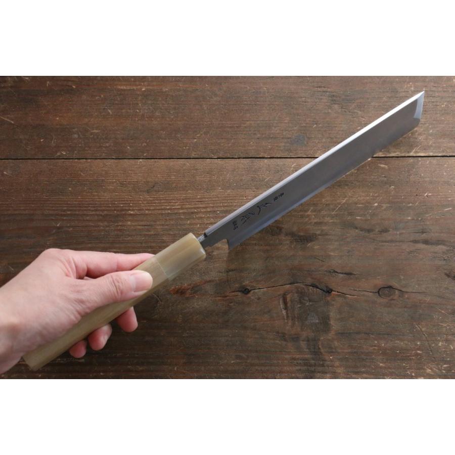 正本総本店 本霞 白一鋼 角型薄刃包丁 180mm 朴柄 : 清助刃物 - 通販