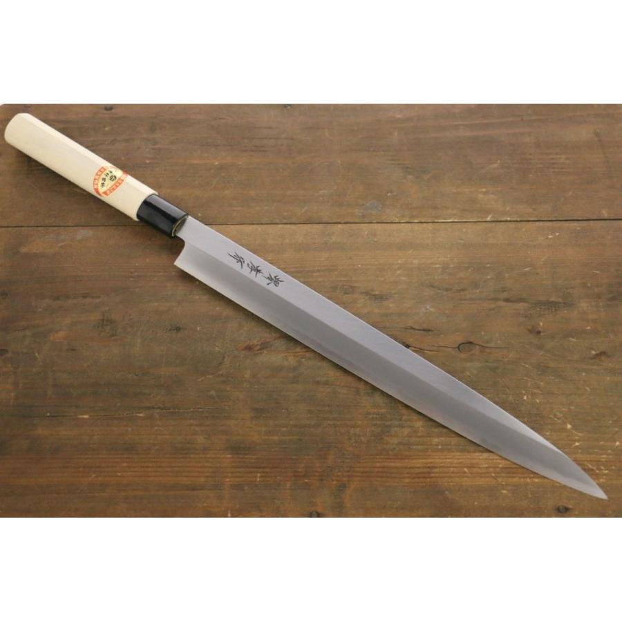 柳刃　白鋼　霞研240㎜ Amazon | 堺製プロ仕様 魄刃 Hakuba 本霞白二鋼 柳刃包丁8寸