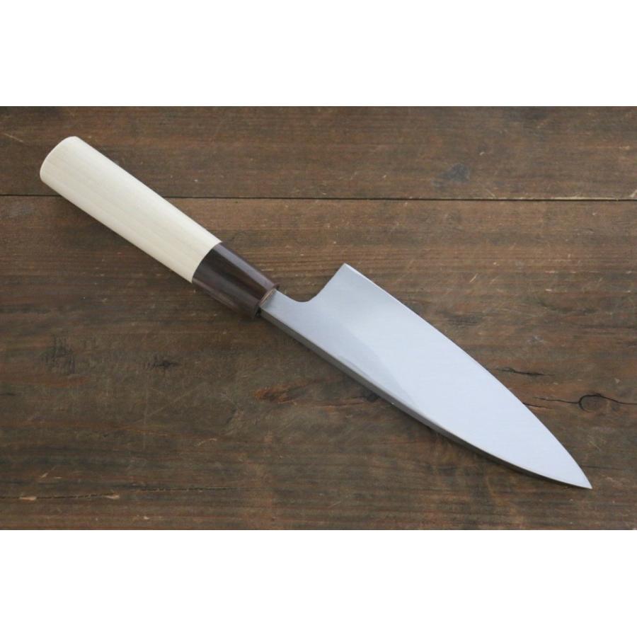 堺孝行 本霞研 出刃包丁 150mm 白三鋼 木製ハンドル 包丁 出刃 150mm/