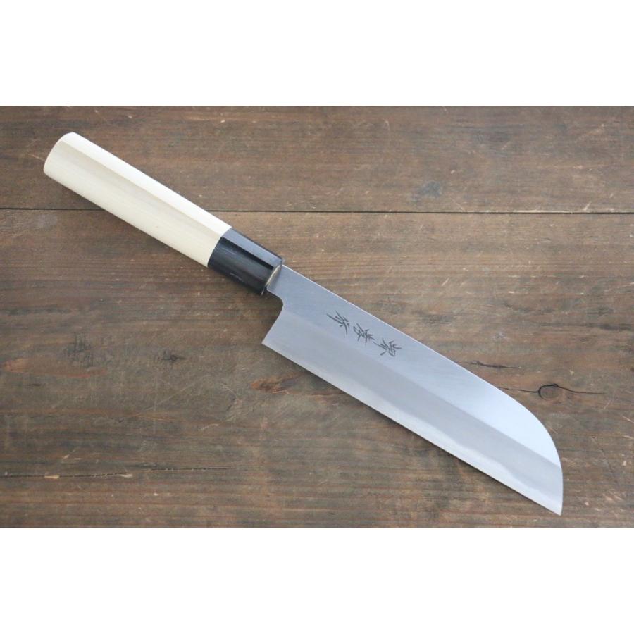 堺 孝行 霞研水牛柄 白鋼 鎌型薄刃包丁-210mm : 清助刃物 - 通販