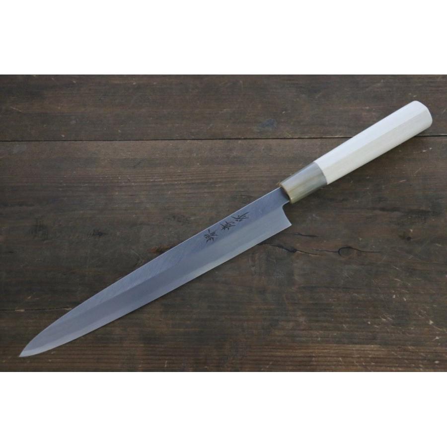 送料無料 左利き用 堺 孝行 霞研 白鋼 柳刃包丁 水牛柄 180mm 保存版 Www Technet 21 Org