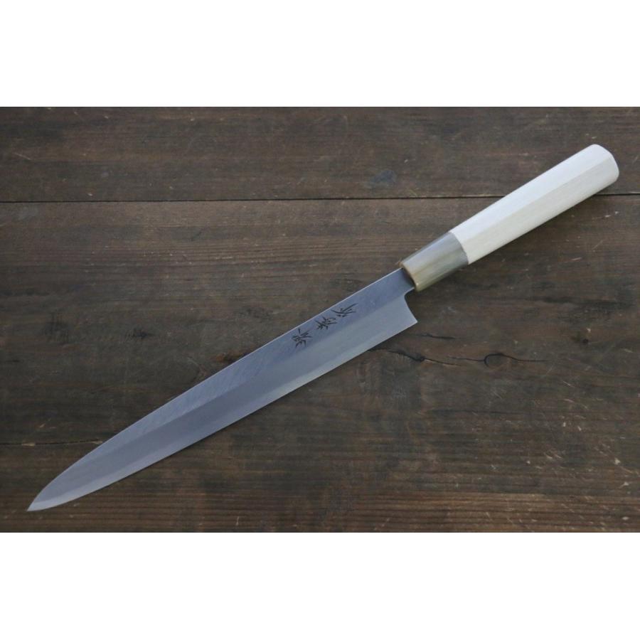 左利き用】 堺 孝行 霞研 白鋼 柳刃包丁 水牛柄-330mm : 清助刃物