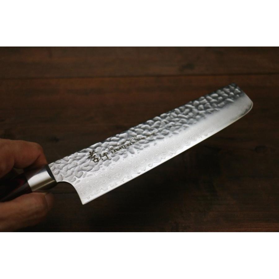 堺 孝行 VG10 33層 ダマスカス 菜切包丁 160mm マホガニー柄 : 清助