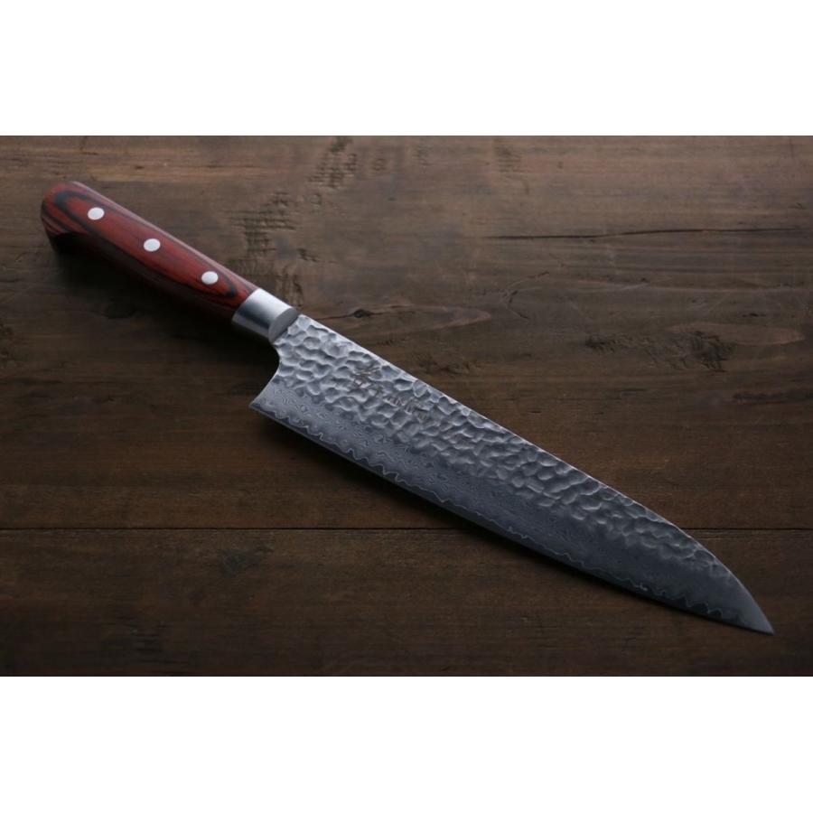 堺 孝行 VG10 33層 ダマスカス 牛刀包丁 210mm マホガニー柄 :07395