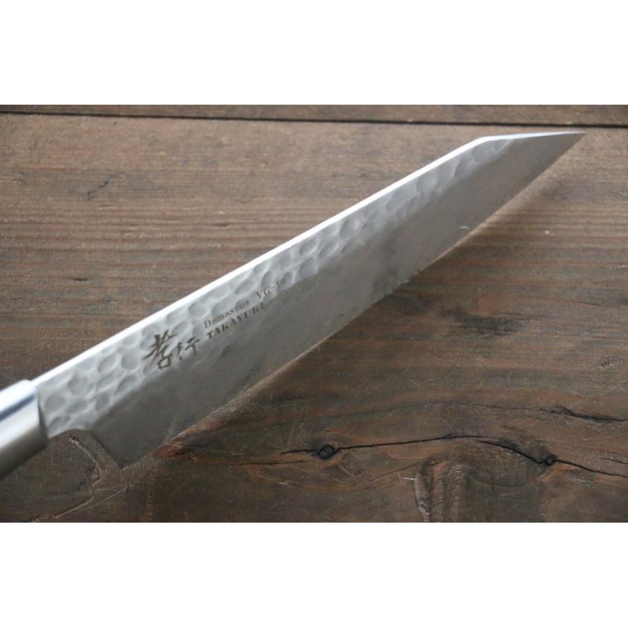堺 孝行 VG10 33層 ダマスカス 切付三徳包丁 160mm マホガニー柄