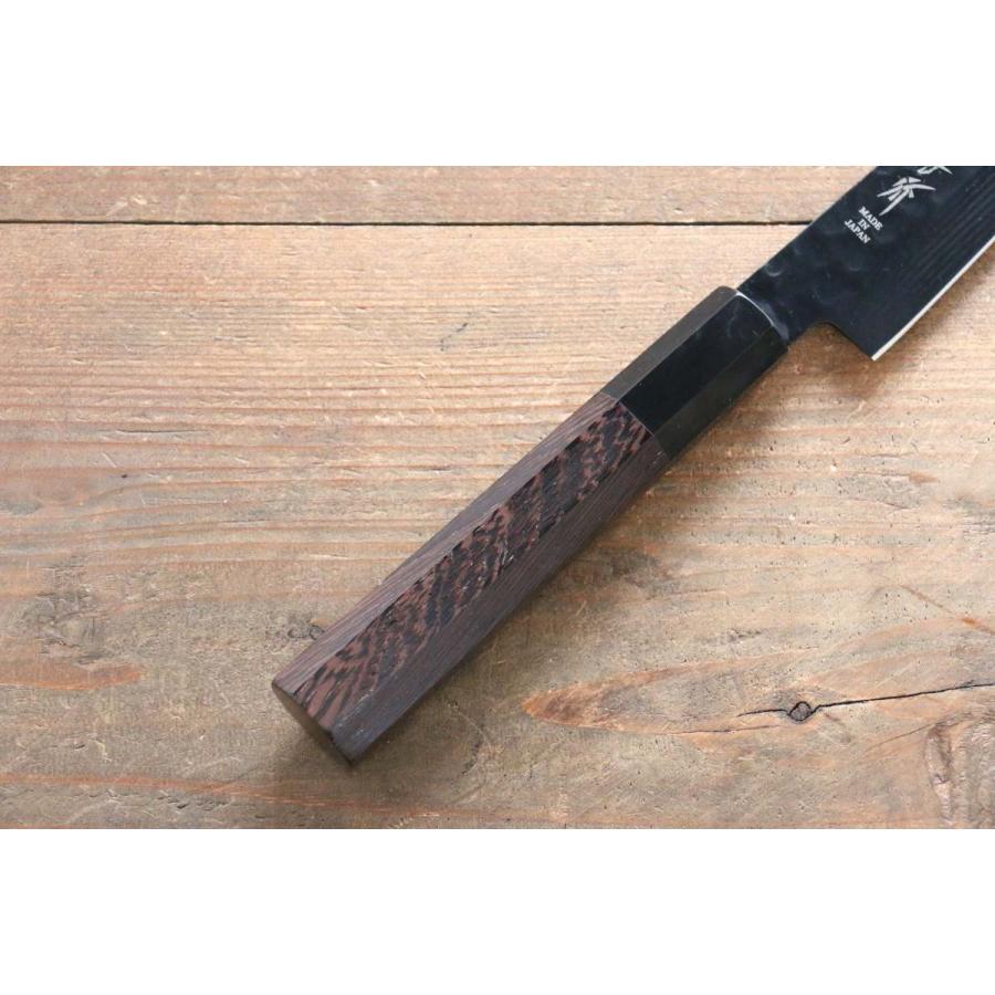 堺 孝行 黒影 V金10号 鎚目 テフロン加工 ペティーナイフ 150mm