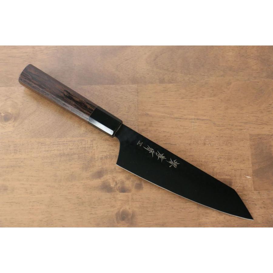 黒檀柄　三徳　牛刀用　包丁　128mm リベット止め黒檀柄 銀三ステンレス 牛刀 – 土佐打刃物黒鳥