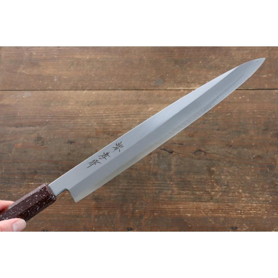 堺 孝行 なないろ INOX モリブデン鋼 柳刃包丁 和包丁 270mm ABS樹脂(ウルミ銀石目)柄 堺 孝行 INOX モリブデン鋼 ABS樹脂 ウルミ銀石目