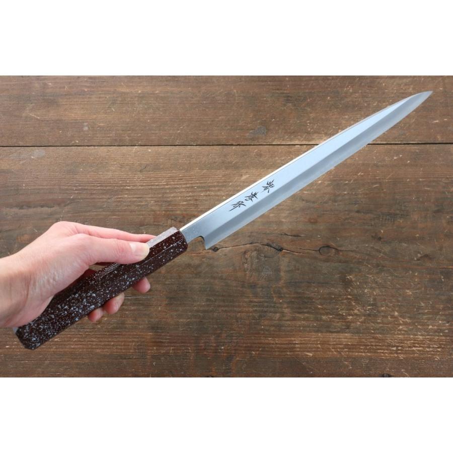 堺 孝行 なないろ INOX モリブデン鋼 柳刃包丁 和包丁 270mm ABS樹脂(ウルミ銀石目)柄 堺 孝行 INOX モリブデン鋼 ABS樹脂 ウルミ銀石目