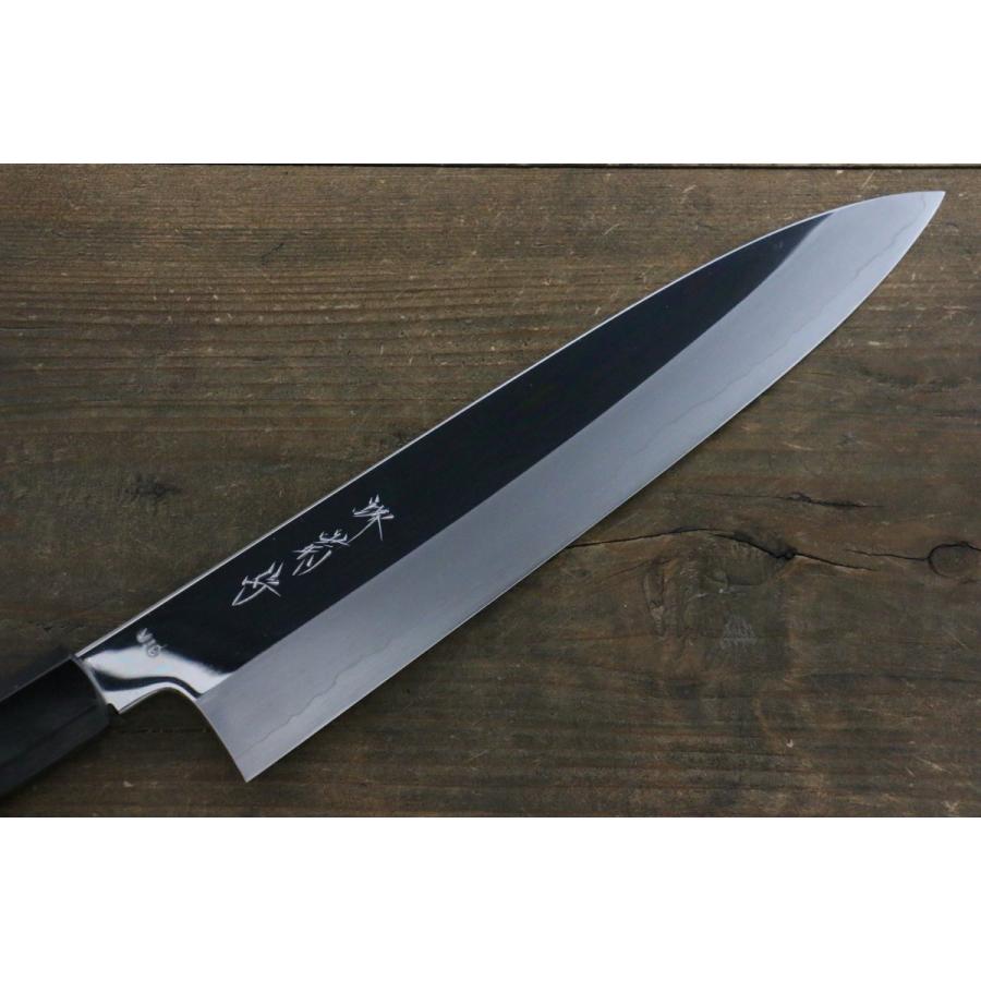 堺 菊守 V金10号 鏡面仕上げ 牛刀包丁 240mm 黒檀柄 : 清助刃物 - 通販