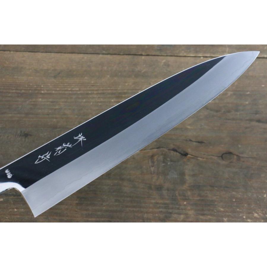 堺 菊守 V金10号 鏡面仕上げ 牛刀包丁 240mm 黒檀柄 : 清助刃物 - 通販