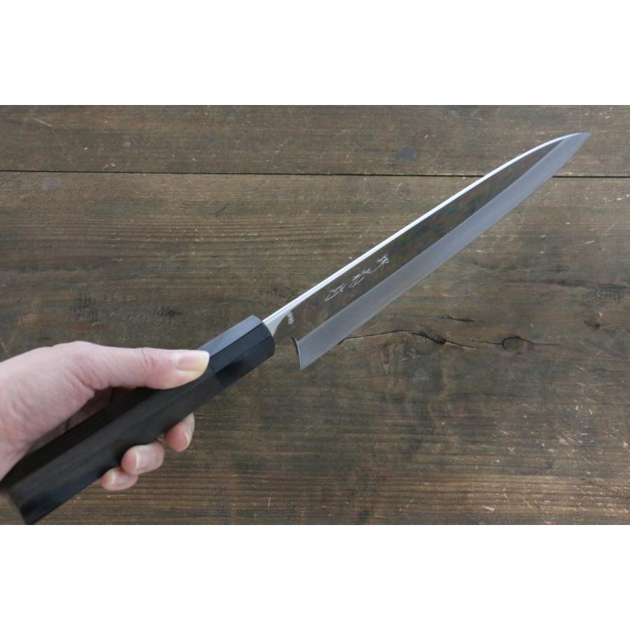 堺 菊守 V金10号 鏡面仕上げ 牛刀包丁 240mm 黒檀柄 : 清助刃物 - 通販