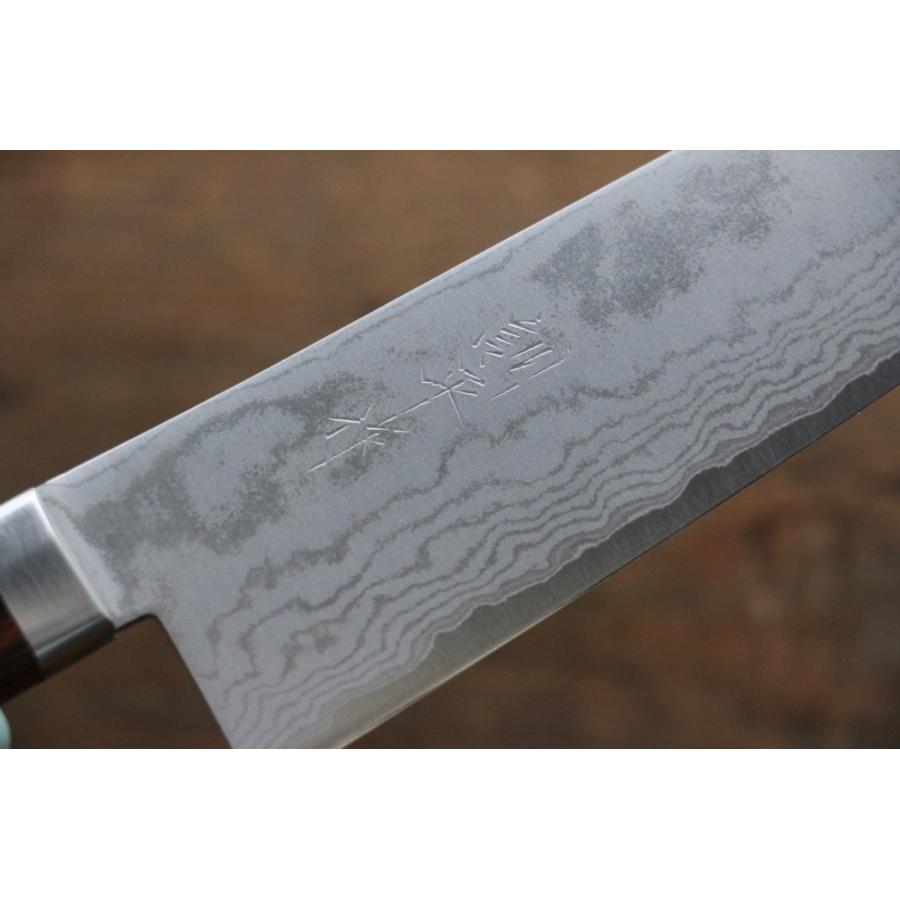 訓平 鍛造 V金1号 ダマスカス 三徳包丁 和包丁 170mm マホガニー柄 |  | 03