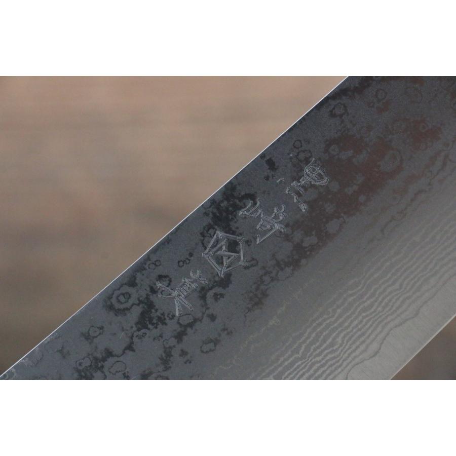 黒﨑真 木霊 　vg10w 牛刀210ミリ 黒﨑真 Makoto Kurosaki 木霊 三徳包丁 VG10W鋼 ダマスカス 欅