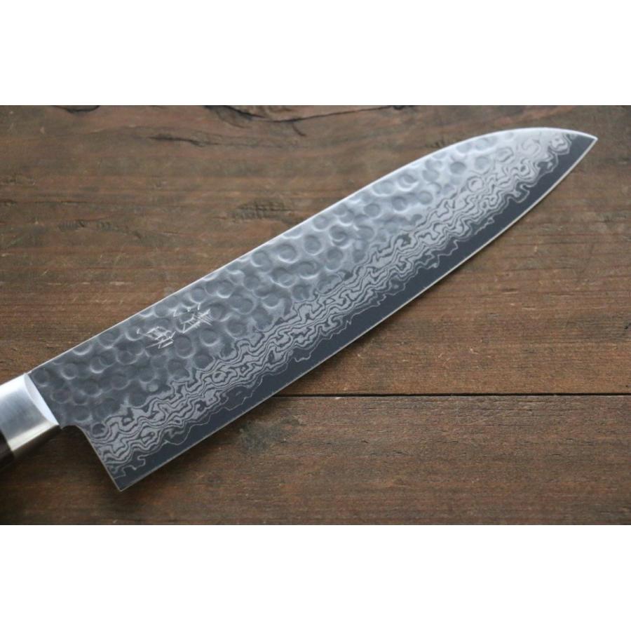 清助 VG10 17層 ダマスカス 三徳包丁 180mm マホガニー柄 : 清助刃物