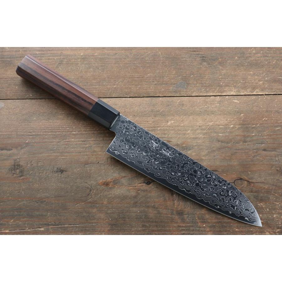 清助 AUS10 ダマスカス 三徳包丁 180mm 紫檀柄 : 清助刃物 - 通販 
