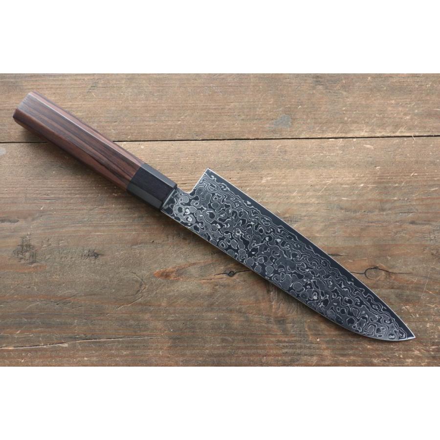清助 AUS10 ダマスカス 三徳包丁 180mm 紫檀柄 : 清助刃物 - 通販
