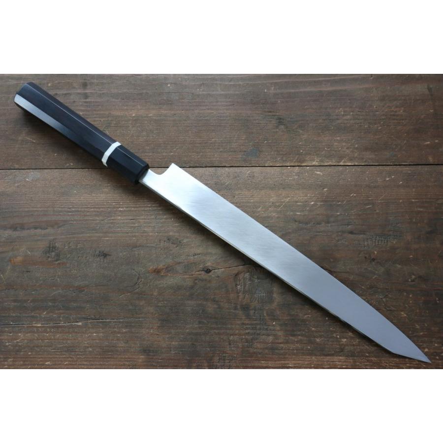 堺 菊守 R2/SG2 鏡面仕上げ 切付柳刃包丁 300mm 黒檀柄 (白輪 堺 菊守 R2/SG2 鏡面仕上げ 切付柳刃包丁 300mm 黒檀柄 (白輪
