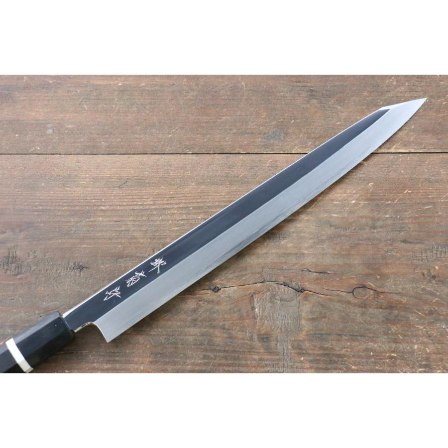 堺 菊守 R2/SG2 鏡面仕上げ 切付柳刃包丁 300mm 黒檀柄 (白輪 堺 菊守 R2/SG2 鏡面仕上げ 切付柳刃包丁 300mm 黒檀柄 (白輪