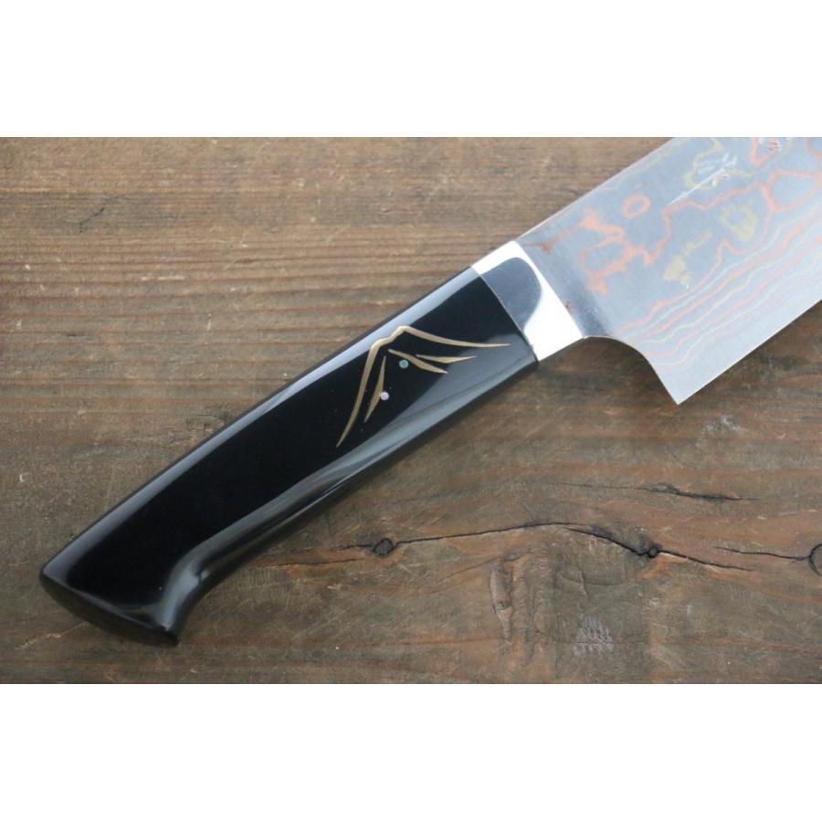 最安値❕ 佐治 武士 有色ダマスカス 牛刀包丁 270mm 蒔絵 【FKP2480991902】(89586円)