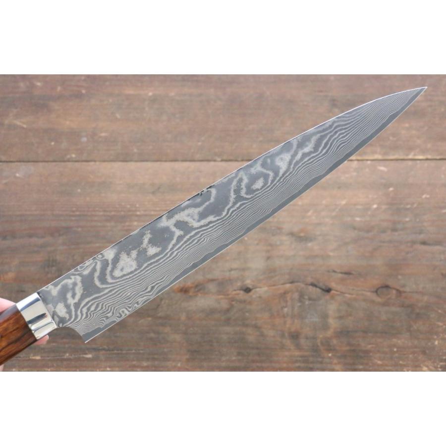 佐治 武士 R2/SG2 黒ダマスカス 筋引包丁 240mm アイアンウッド