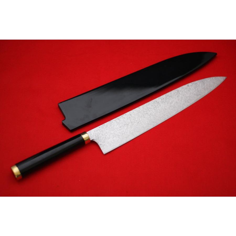 佐治 武士 R2/SG2 牛刀包丁 蒔絵 (富士山と波) 300mm : 清助刃物