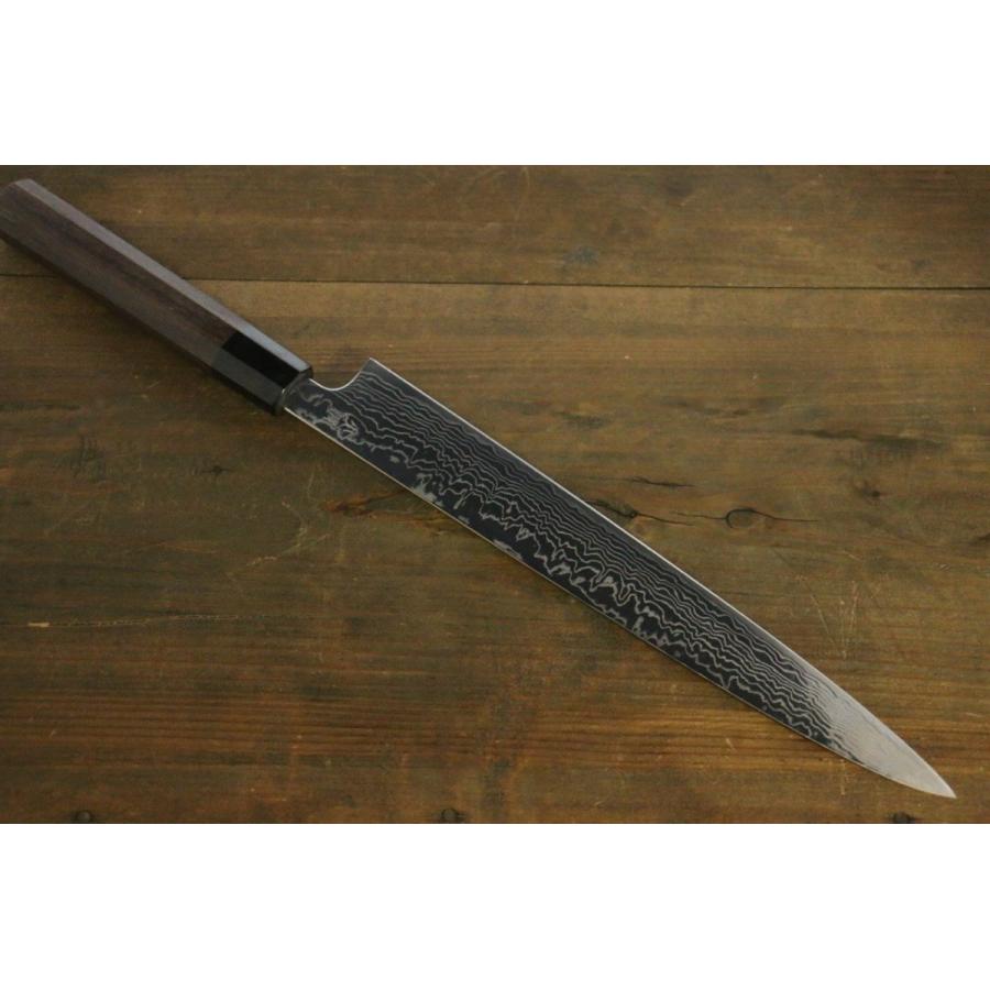 佑成 ZDP189 ダマスカス 筋引包丁 270mm ローズウッド柄 : 清助