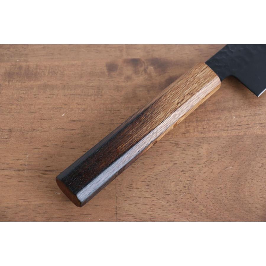堺 孝行 黒影 V金10号 鎚目 テフロン加工 牛刀包丁 和包丁 210mm 樫焼