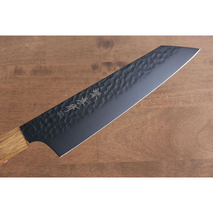 堺孝之　黒影VG-10 テフロン加工筋引包丁　240mm 樫の木漆塗り(皇赤)柄 堺 孝行 黒影 V金10号 鎚目 テフロン加工 筋引包丁 240mm 樫の木