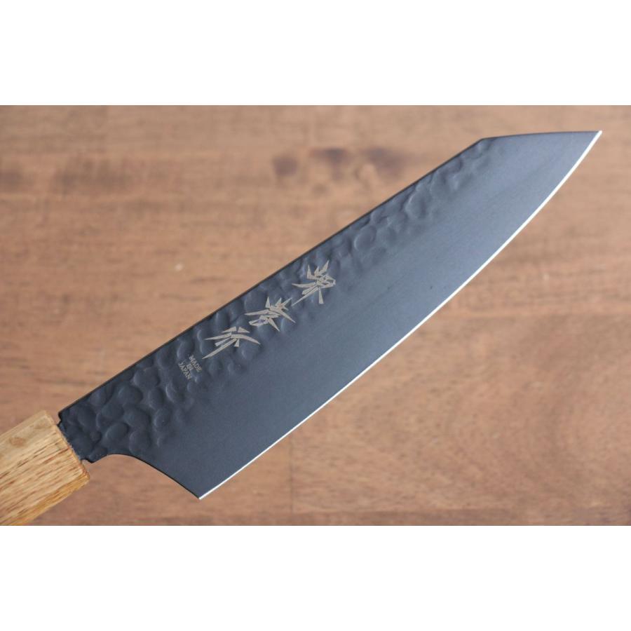 鬼反り切付型 VG10 ダマスカス ペティナイフ 160mm 黒檀八角柄 鬼反り