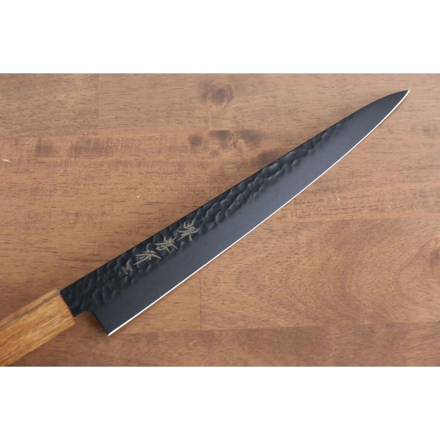 堺 孝行 黒影 テフロン加工 筋引包丁 240mm 皇赤柄 堺孝行 堺孝行 筋引 包丁 和筋引 240mm 黒影 V金10号 槌目