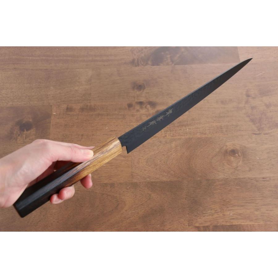堺 孝行 黒影 V金10号 鎚目 テフロン加工 筋引包丁 和包丁 240mm