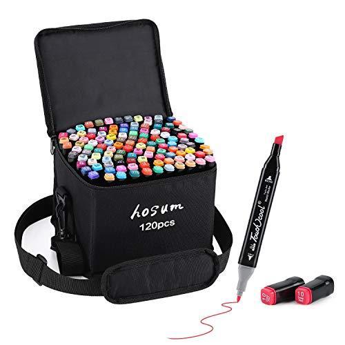 人気カラーの イラストマーカー マーカーペン Hosum Aokas 1色 塗り絵 油性コミック用 細字 太字 2種類のペン先 水彩ペン セット のり Smssvg Org