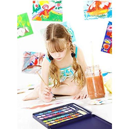 Ohuhu 固形水彩 48色 水彩の絵具 水彩紙パッド付き 水ペン1本付き 絵の具 水性 水彩画 風景画 イラスト 透明 子供 A B08c59ncfq 2105 青庭園 通販 Yahoo ショッピング