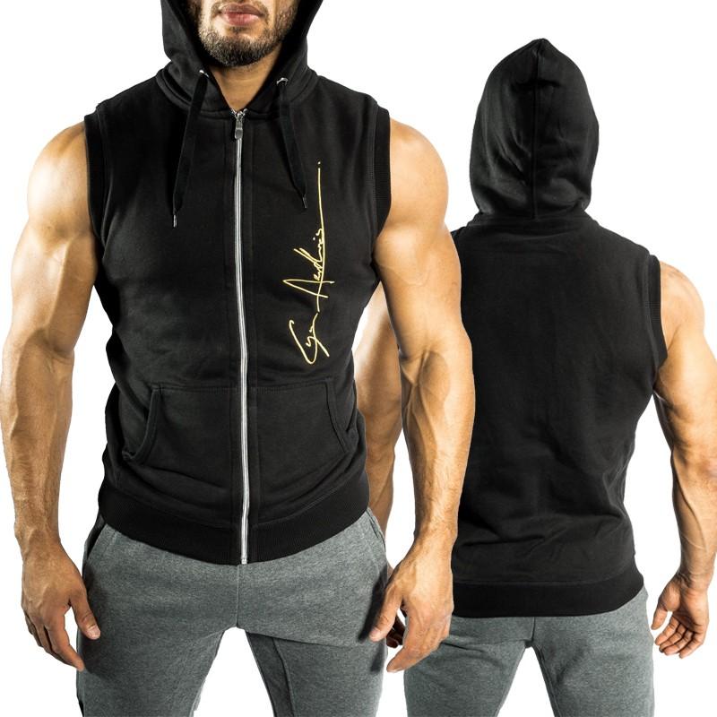 お洒落 前開き タンクトップ メンズ ノースリーブ パーカー Tシャツ ジム トレーニング スポーツウエア ストレッチ フード付き カジュアル ランニングシャツ 17 5534 成宇合同会社 通販 Yahoo ショッピング