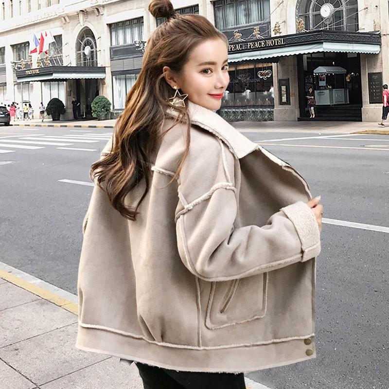 秋冬新品 レディース フェイクムートン ボアジャケット 無地 ゆったり 冬用 ショート丈ムートンコート 長袖 厚手 もこもこ 暖かい 女性用 3色 1750 1031 成宇合同会社 通販 Yahoo ショッピング