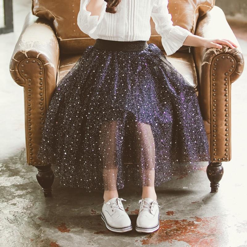 ふわふわ チュールスカート ロング丈スカート ミモレ丈 星空柄 子供服 こども服 女の子 女児 ウエストゴム Aライン 春秋新作 黒 白 パープル 3色 1750 4405 成宇合同会社 通販 Yahoo ショッピング