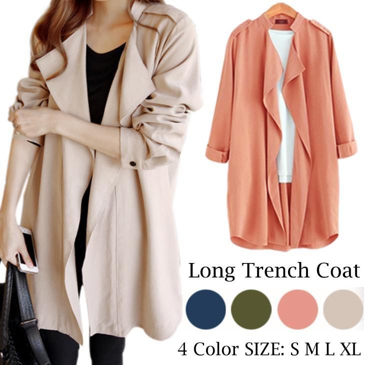 春秋夏 スプリングコート レディース 長袖 薄手ジャケット 無地 ゆったり カジュアル 女性 ジャンパー ブルゾン 上品 着痩せ 通勤 通学 4色 1750 4968 成宇合同会社 通販 Yahoo ショッピング