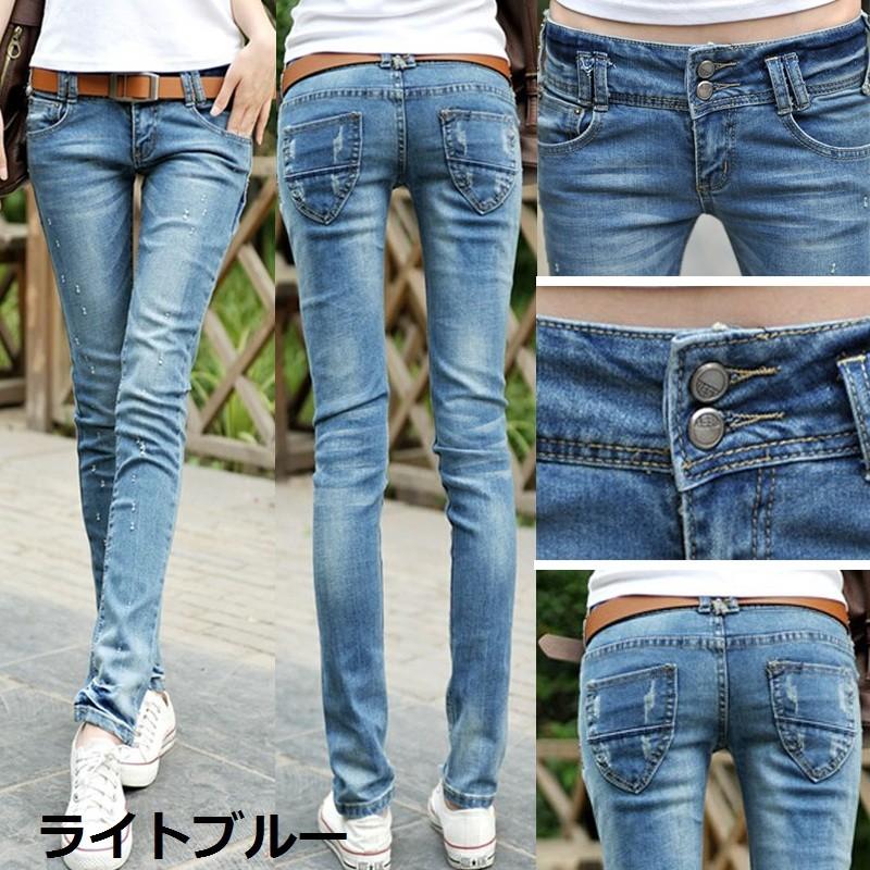 レディース デニムパンツ スキニーパンツ ストレッチ ジーンズ ダメージ加工 ロング丈ジーンズ 美脚 ローライズ ボトムス 着痩せ カジュアル 19新作 1750 6099 成宇合同会社 通販 Yahoo ショッピング