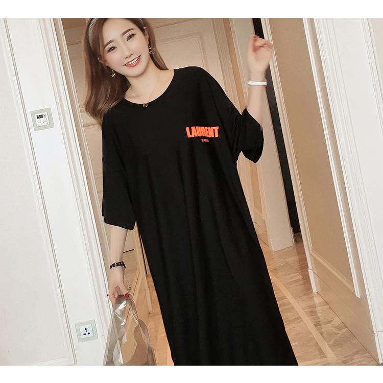 Kcロングワンピース 半袖 英字柄 レディース パジャマ ネグリジェ マタニティ Tシャツワンピ カットソー かわいい 大きいサイズ ルームウェア 部屋着 寝巻き 1750 6497 成宇合同会社 通販 Yahoo ショッピング